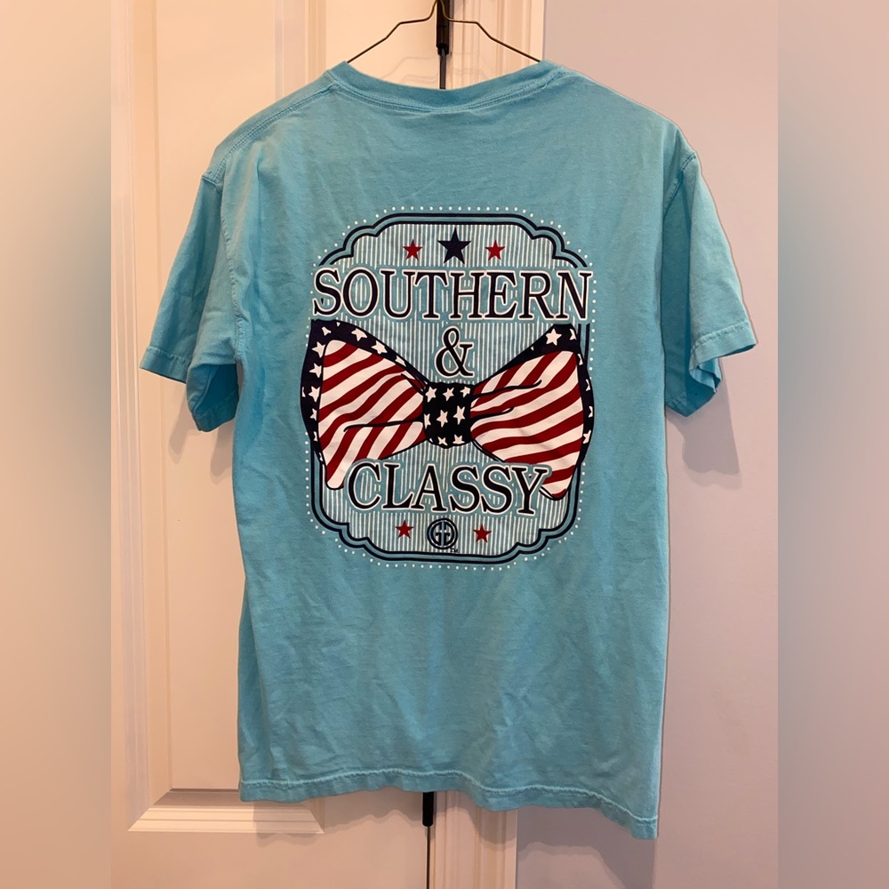 Girlie Girls teal T shirt Size small